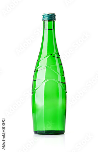 Glass bottle with water
