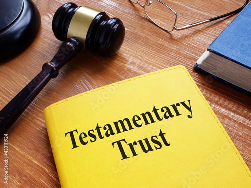 Testamentary trust is shown on the photo using the text