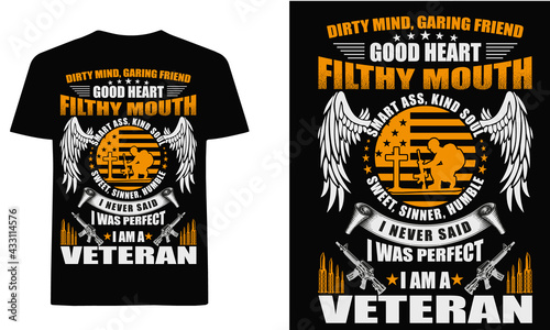 veteran grandpa t-shirt design
