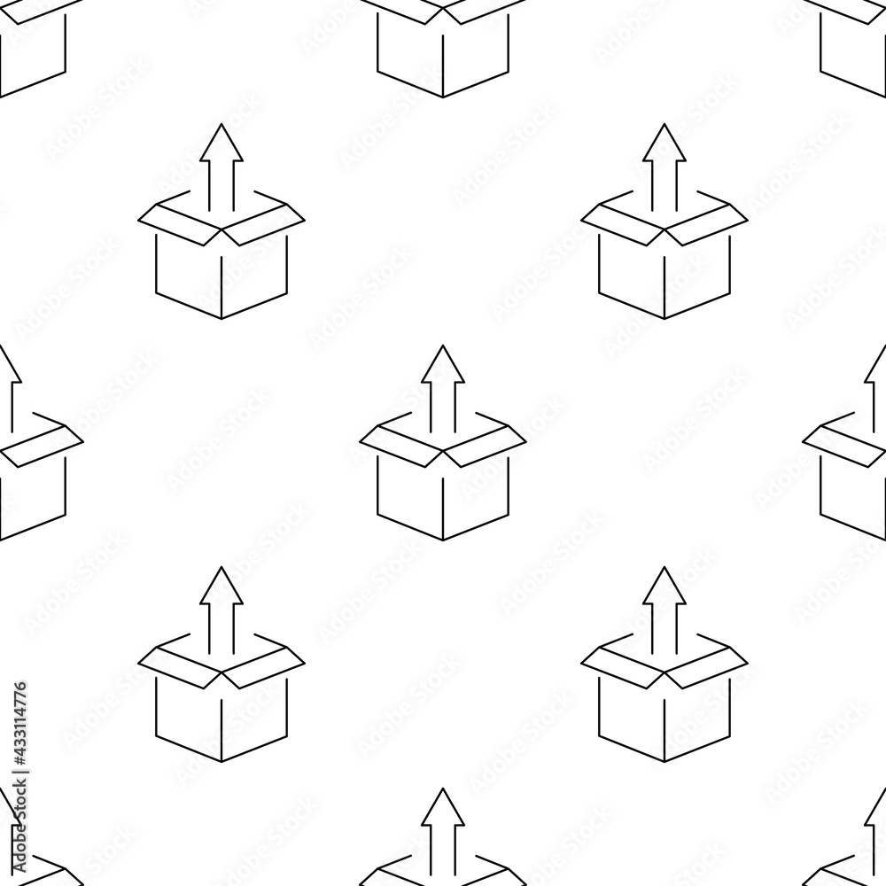 Seamless patterns. Product release symbol isolated on white background.