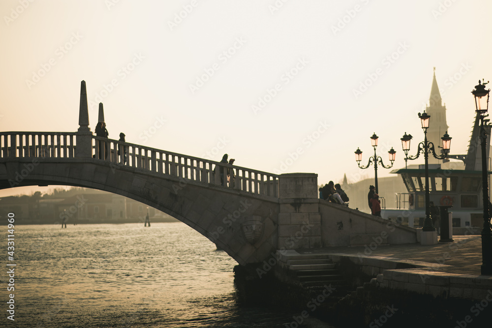 Naklejka premium bridge over the river