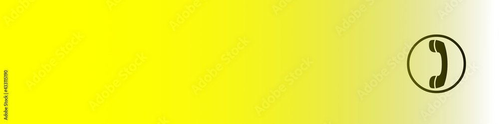 Fototapeta premium telephone symbol with yellow gradient