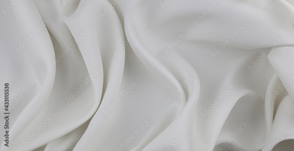 Obraz premium White silk fabric lines