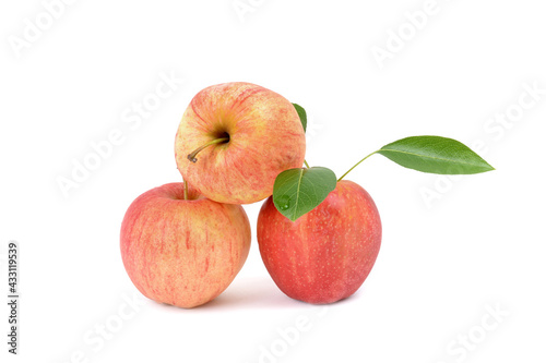 three healthy apples