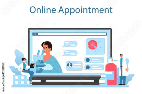 Reproductologist online service or platform. Human anatomy, biological
