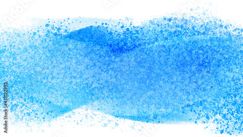 青の手描きグラデーション水彩背景素材