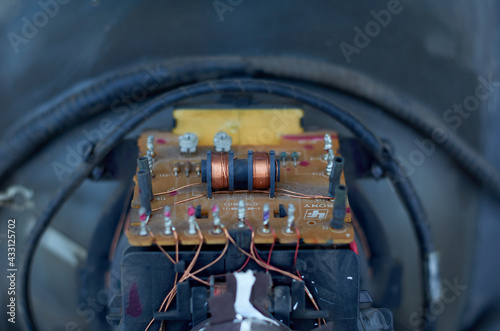 Fragment of cathode ray tube, old television