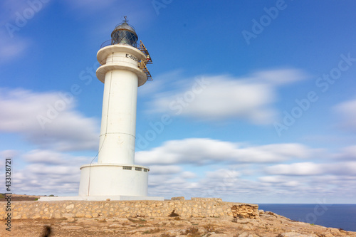 Lighthouse in cape Barbaria in Formentera (Spain)