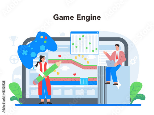 Video game development online service or platform. Creative process