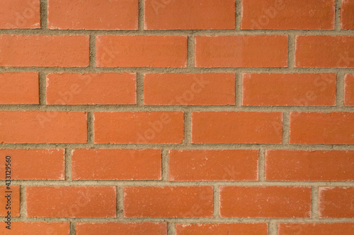 Old red bricks wall background. Beautiful old wall useful as backgound