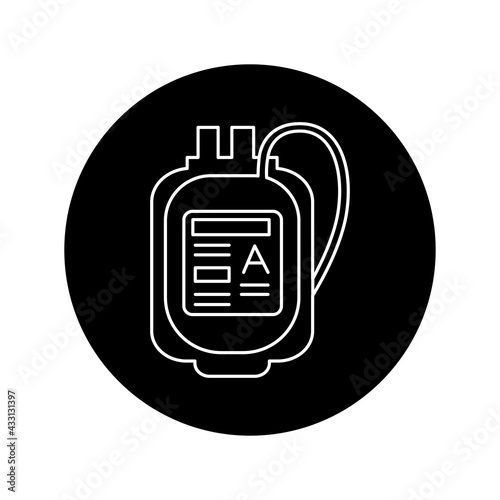 Donor blood bank color line icon. Pictogram for web page, mobile app