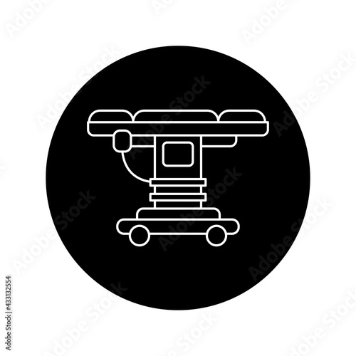 Operating hospital room and equipment color line icon. Pictogram for web page, mobile app
