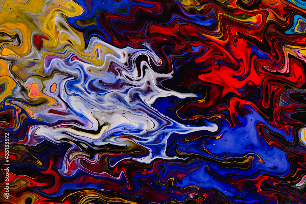 Abstrakte Kunst bunte Farben Wasser