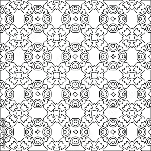 Geometric vector pattern with Black and white colors. abstract ornament for wallpapers and backgrounds.