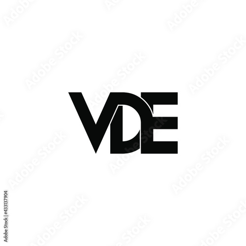vde letter original monogram logo design photo