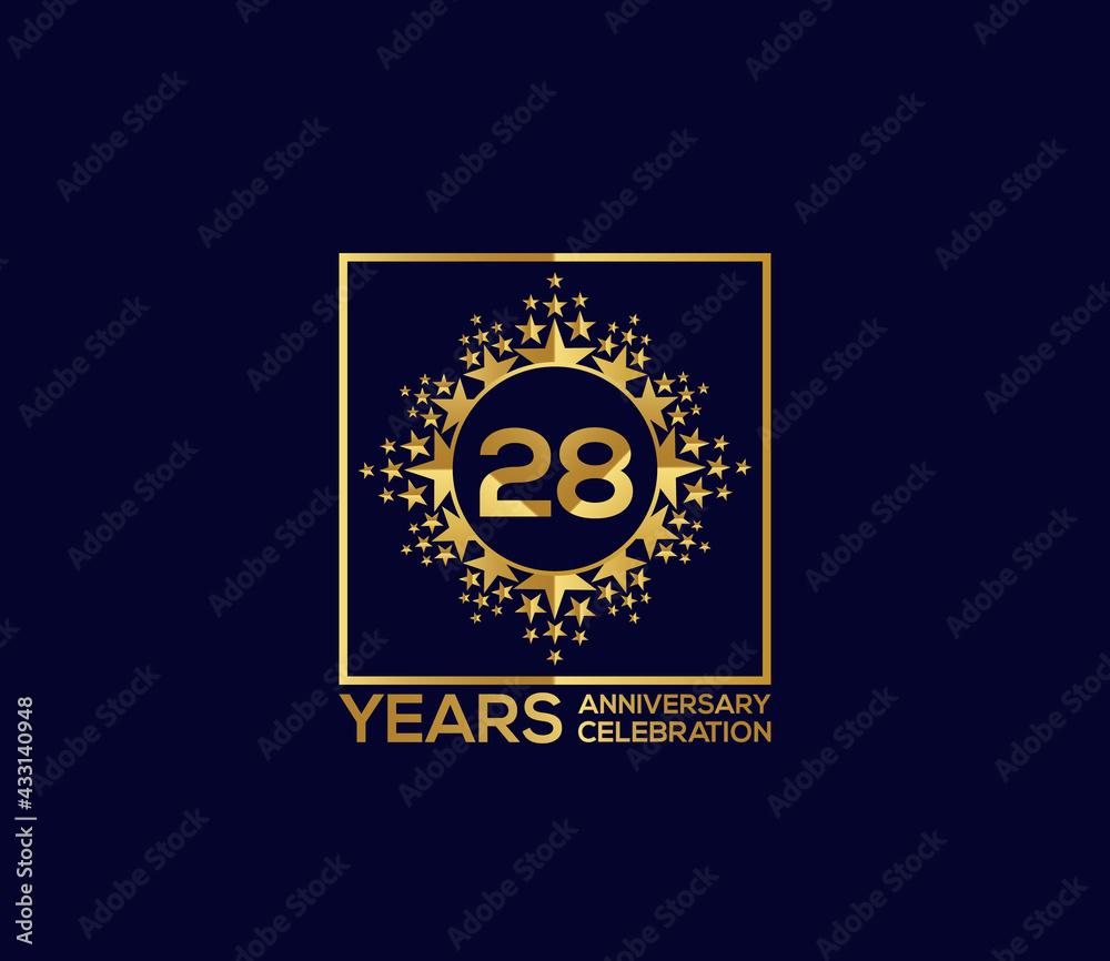 Star Design Shape element, Luxury Gold Color Mixed Design, 28 Year Anniversary, Invitations, Party Events Star Design Shape element, Luxury Gold Color Mixed Design, 28 Year Anniversary, Invitations, Party Events