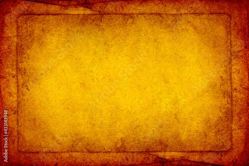Abstract frame old brown paper grunge texture background.