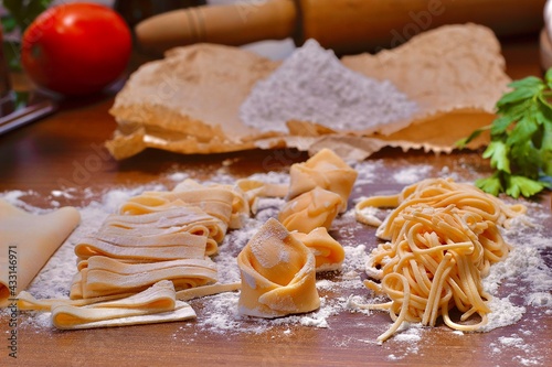 Fresh pasta ingredients 