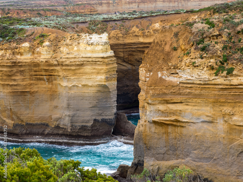 Secret Inaccessible Cove and Cliffs Created by Erosion, Port Campbell National Park, Great Ocean Road, Australia