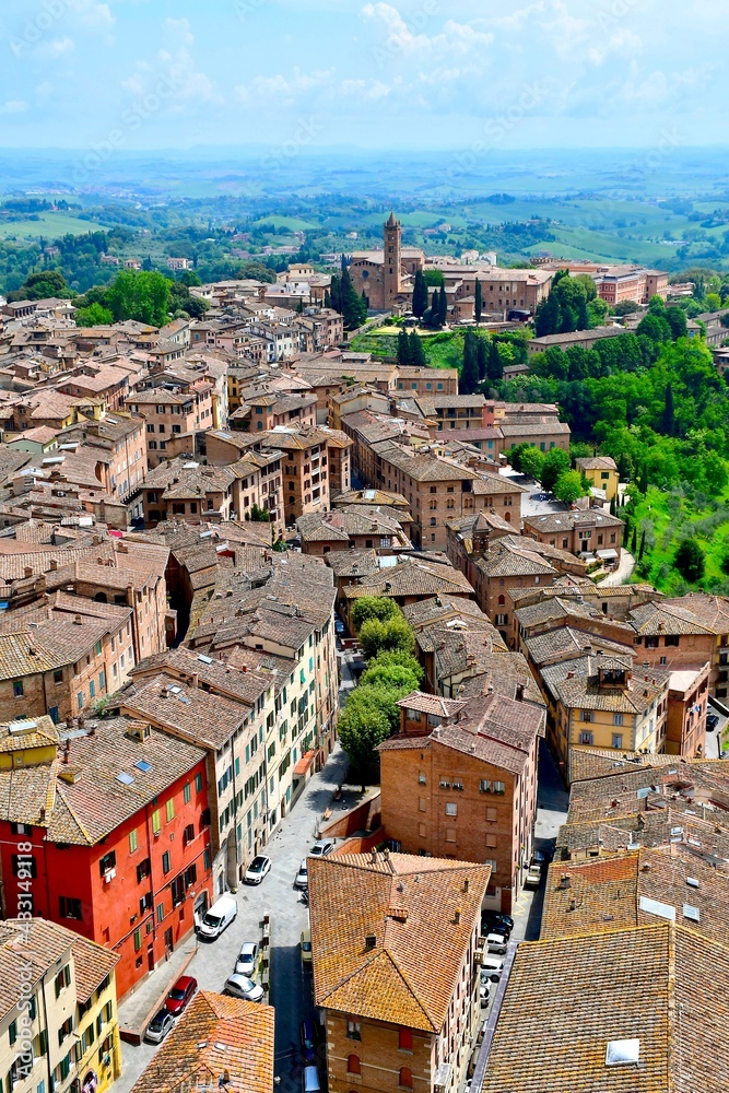 Fototapeta premium Aerial View of Siena, Italy #3