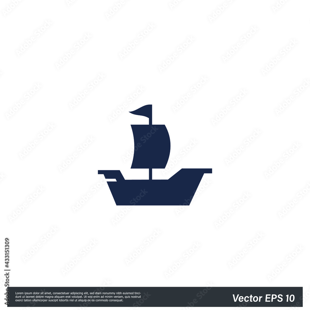 cargo ship icon vector logo template cargo ship icon vector logo template