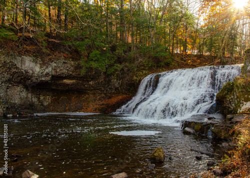 waterfall in autumn