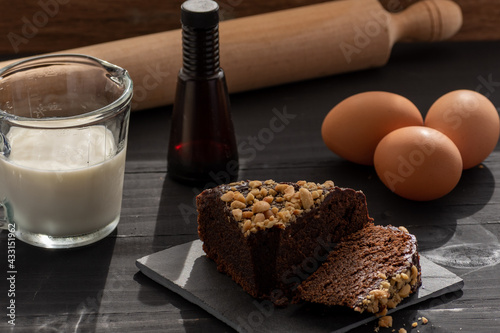 milk and bread gourmet homemade breakfast baked slice tasty