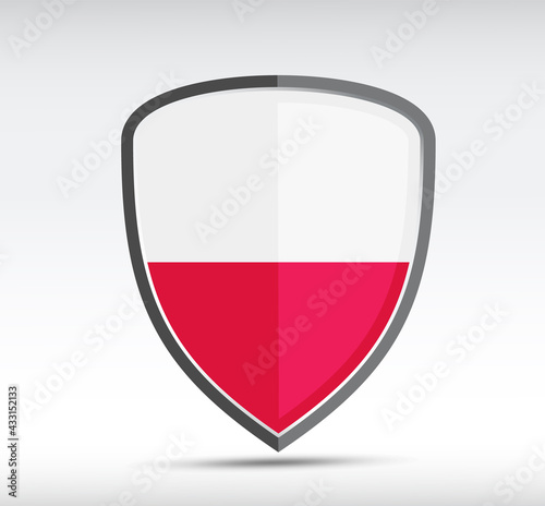 Free Download Shield icon with state flag of Poland - GFXLoad