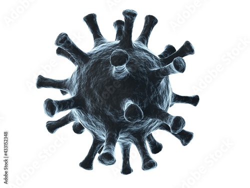 virus on black,Coronavirus COVID-19 under the microscope. 3d illustration,covid-19, coronavirus outbreak, coronaviruses influenza background, viral disease epidemic, 3D rendering of virus,