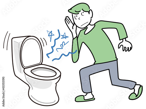 トイレから聞こえる異音が気になる男性