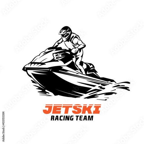 Jet ski Racing vector illustration design, perfect for Event logo and t shirt design