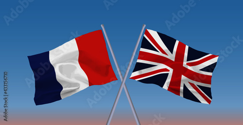 イギリスとフランスの国旗