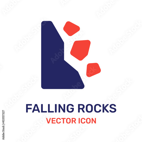 Falling rocks icon.