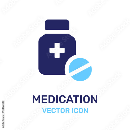 Medical drug and pill icon. Medical and Healthcare Concept.