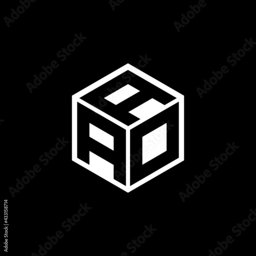 ADA letter logo design with black background in illustrator, vector logo modern alphabet font overlap style. calligraphy designs for logo, Poster, Invitation, etc.	