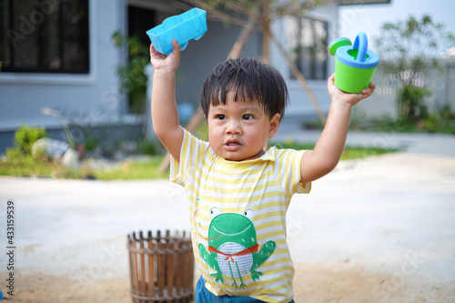 child playing with toys