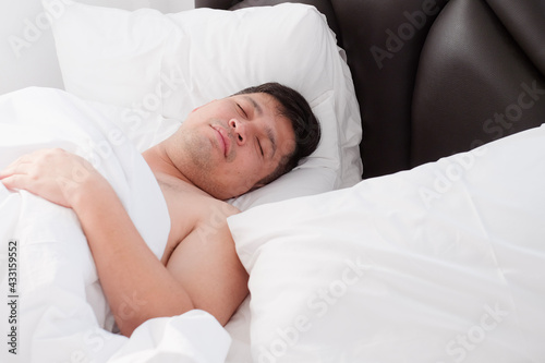 person in bed