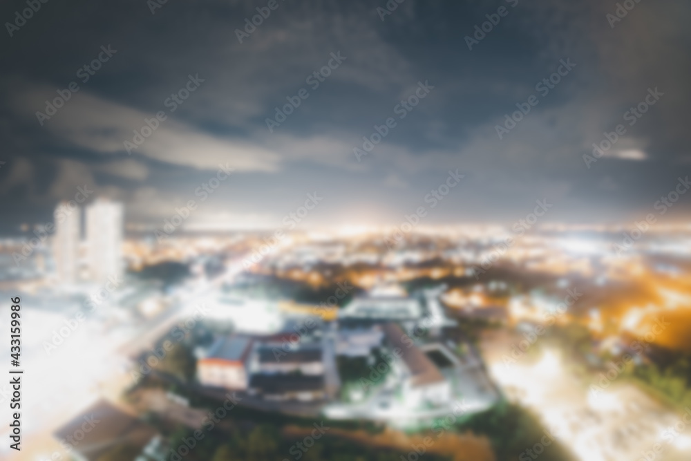Blur light of city at night