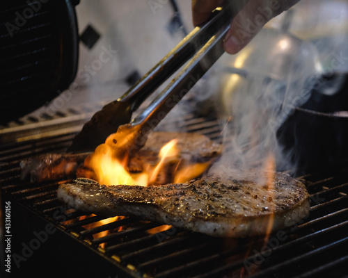 meat on the grill