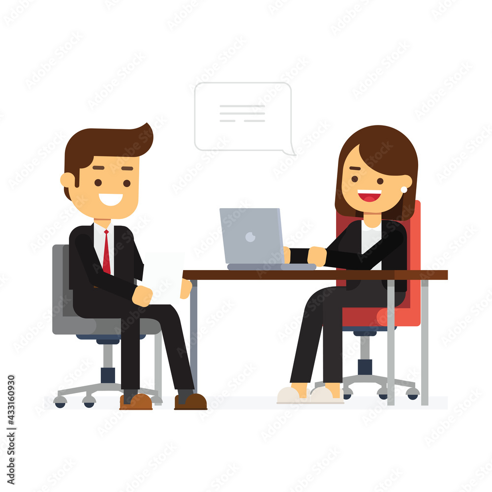 employer sit at the table and talk employer sit at the table and talk