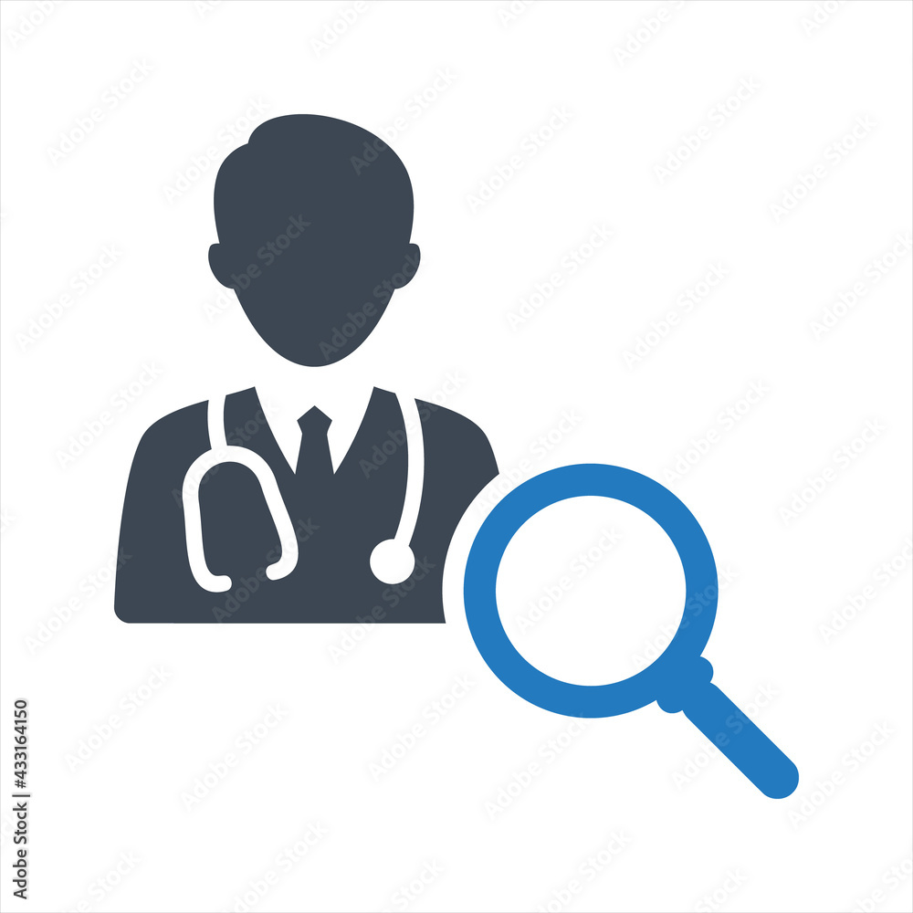 Find a doctor icon, vector and glyph Find a doctor icon, vector and glyph