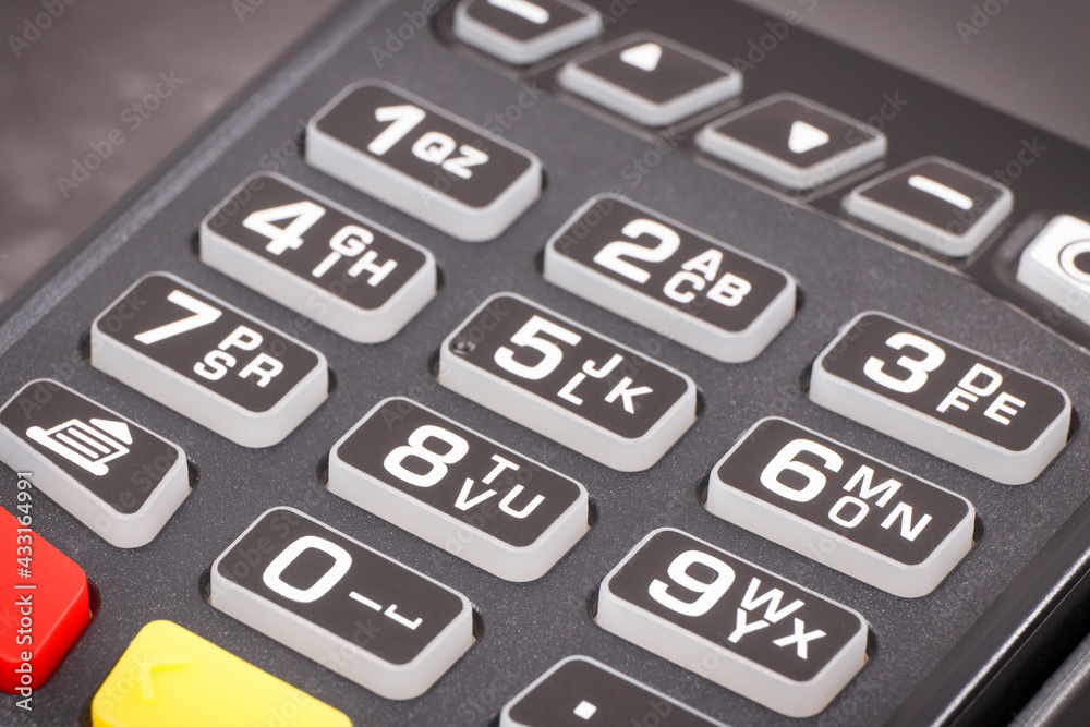Credit card reader as device using for cashless paying. Payment terminal. Finance concept Credit card reader as device using for cashless paying. Payment terminal. Finance concept