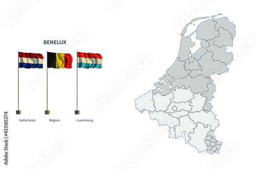 BENELUX union map. belgium, netherlands, luxembourg map.