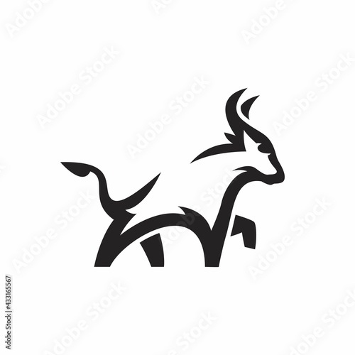 Bull logo concept. Bison logo