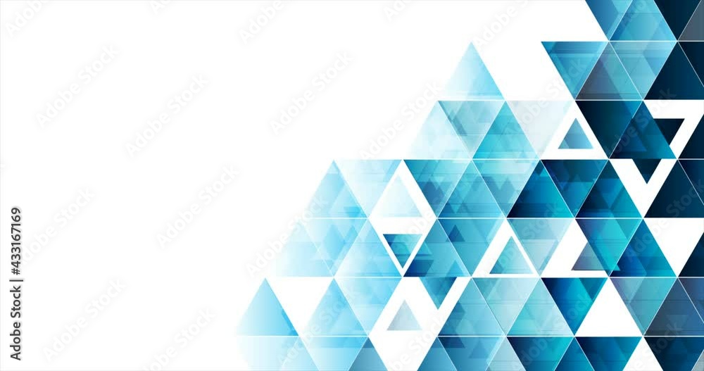 Blue glossy triangles abstract technology motion background. Seamless looping. Video animation 4K 4096x2160 Blue glossy triangles abstract technology motion background. Seamless looping. Video animation 4K 4096x2160