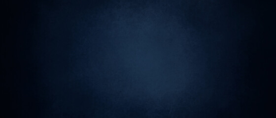 dark blue background texture with black vignette in old vintage textured border design, dark elegant teal color wall with light spotlight center