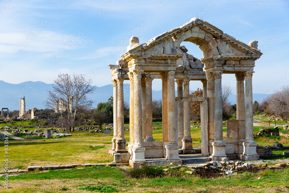 Tetrapylon - the main attraction of Aphrodisias in Turkey...