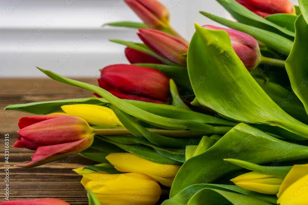 Bouquet of Spring Flowers - Red and Yellow Tulips Bouquet of Spring Flowers - Red and Yellow Tulips