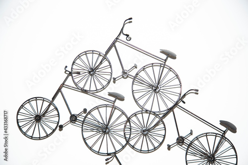 vintage bicycle on white