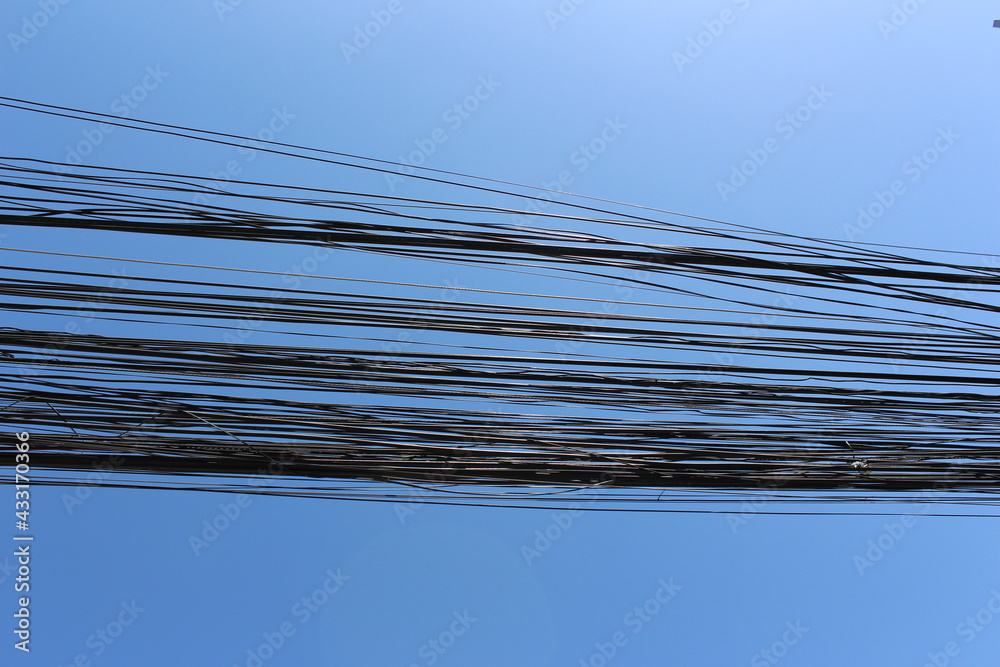 custom made wallpaper toronto digitalConfusing of telephone wires and internet wires in the city